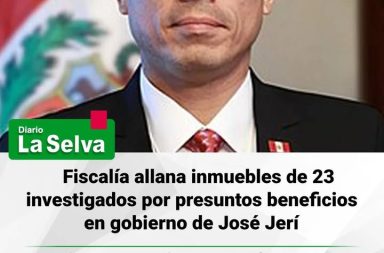 Fiscalía allana inmuebles de 23 investigados por presuntos beneficios en gobierno de José Jerí