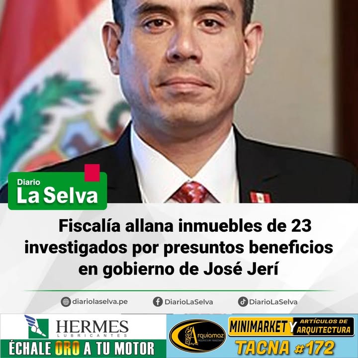 Fiscalía allana inmuebles de 23 investigados por presuntos beneficios en gobierno de José Jerí