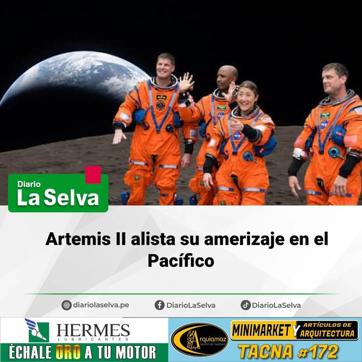 Misión Artemis II culminará con amerizaje en el Pacífico