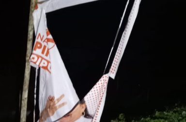 ‼ INDIGNANTE: NUEVAMENTE VANDALIZAN PROPAGANDA DE NARY PINASCO EN LA MADRUGADA Y EN PLENA VEDA ELECTORAL‼