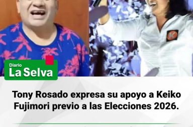 Tony Rosado expresa su apoyo a Keiko Fujimori previo a las Elecciones 2026.