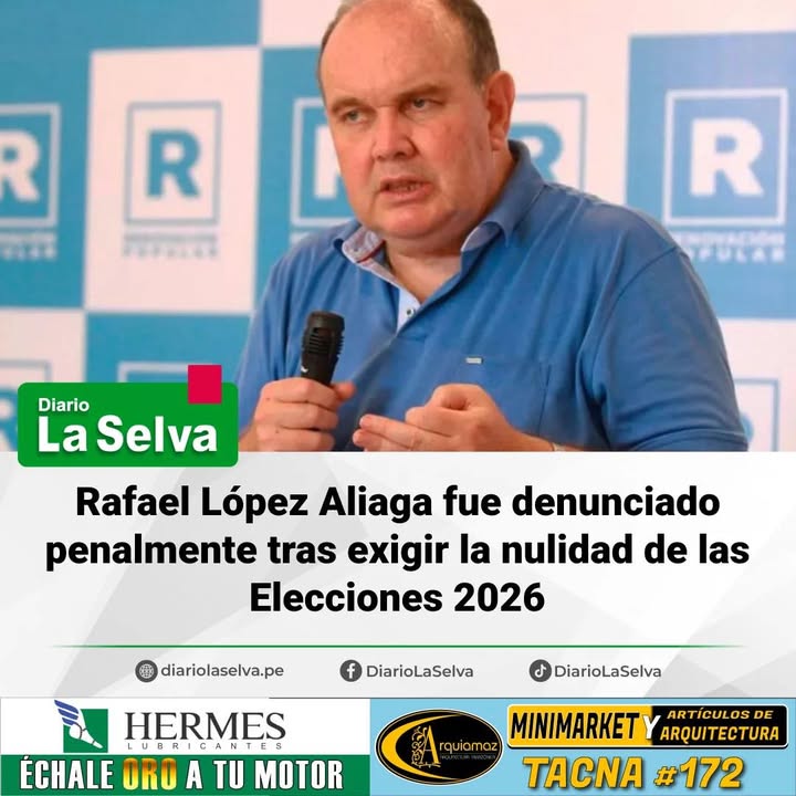 Denuncian penalmente a Rafael López Aliaga