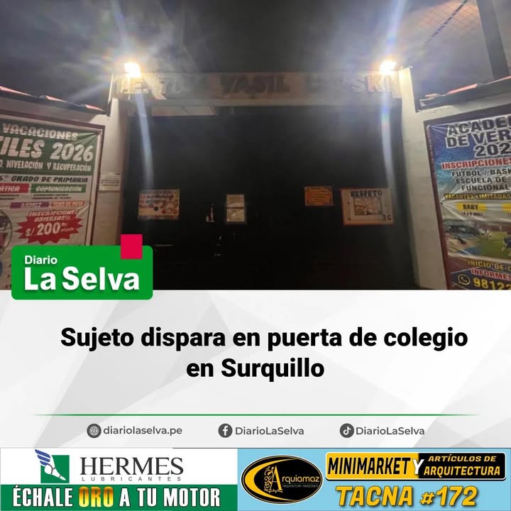 Incidente con disparos en colegio de Surquillo