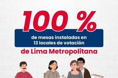 ONPE instaló el 100% de las mesas de sufragio, que no se...