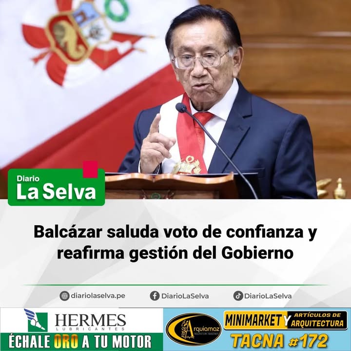 Balcázar saluda voto de confianza y reafirma gestión del Gobierno