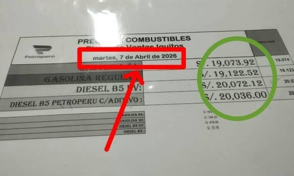 Precios de combustibles registran descenso entre 5% y 9% en Iquitos.