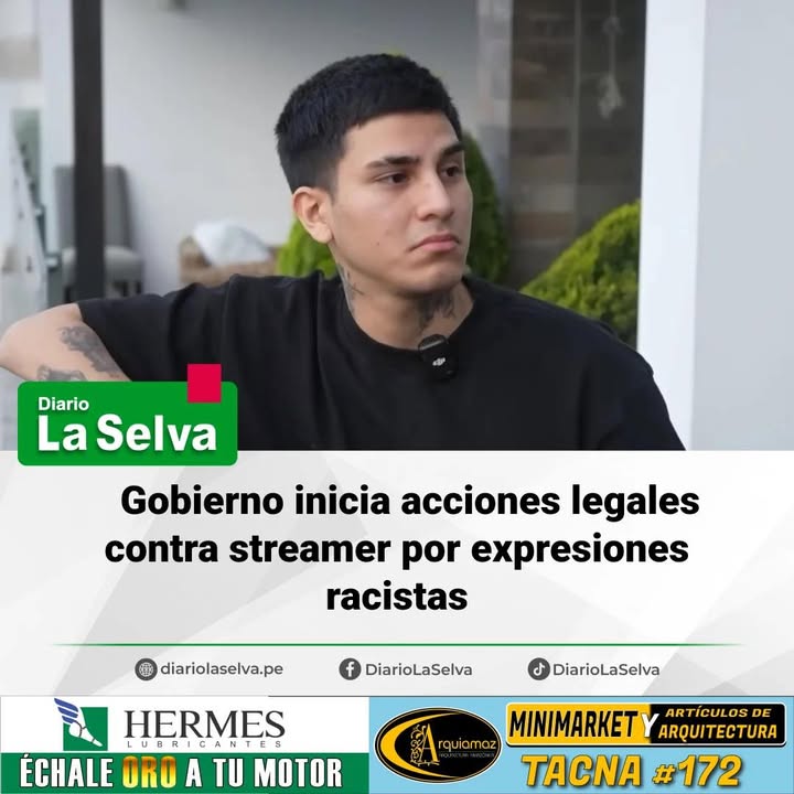 Gobierno inicia acciones legales contra streamer por expresiones racistas