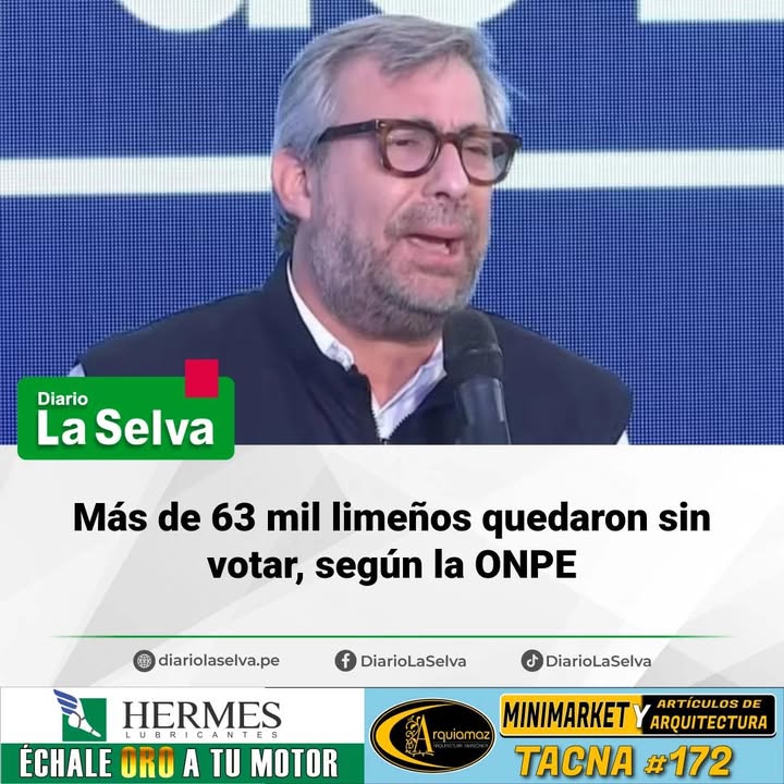 Más de 63 mil limeños quedaron sin votar, según la ONPE