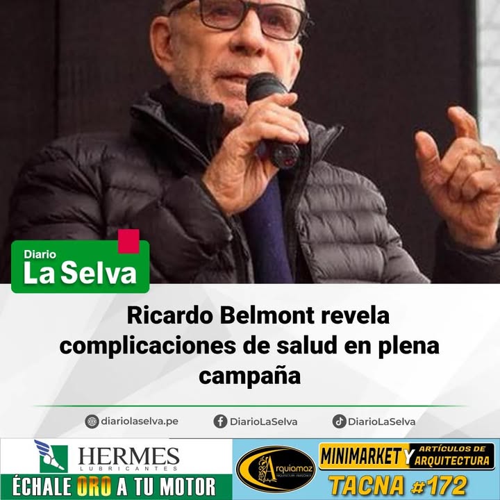 Ricardo Belmont revela complicaciones de salud en plena campaña