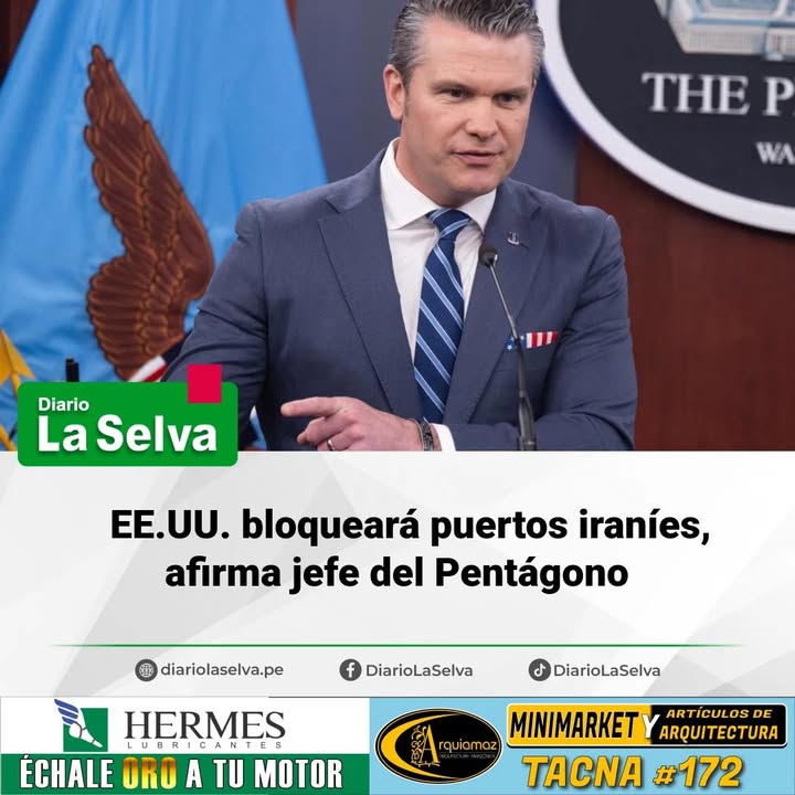 EE.UU. bloqueará puertos iraníes, afirma jefe del Pentágono