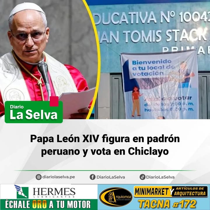 Curiosidad electoral: papa León XIV tiene local de votación en Perú