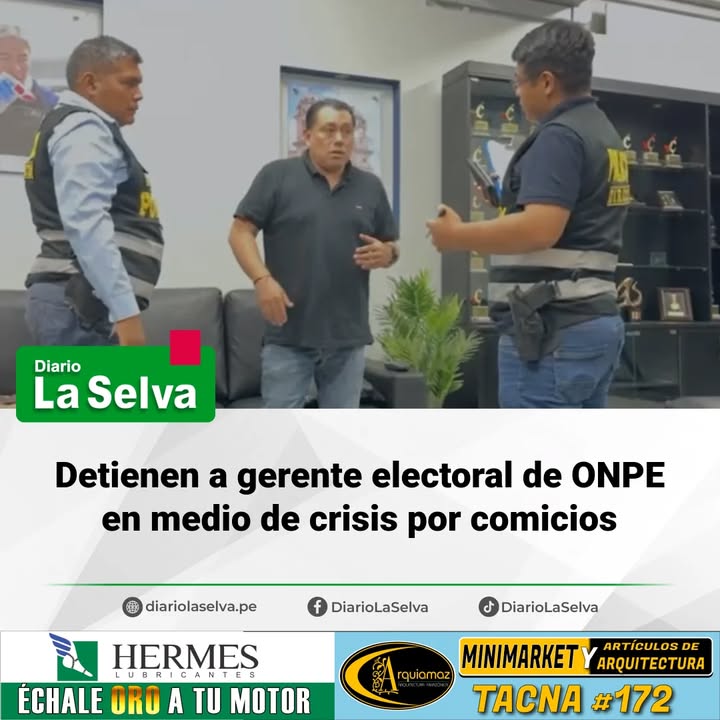 #LoÚltimo |  Detienen a gerente electoral de ONPE en medio de crisis por comicios