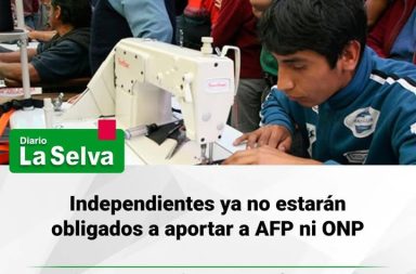 Aportes previsionales para independientes pasan a ser voluntarios