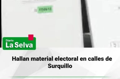 Hallan material electoral en calles de Surquillo