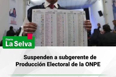Suspenden a subgerente de Producción Electoral de la ONPE