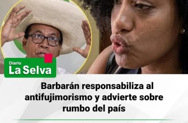 Barbarán responsabiliza al antifujimorismo y advierte sobre rumbo del país