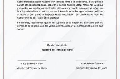 Comunicado N° 2 del Tribunal de Honor