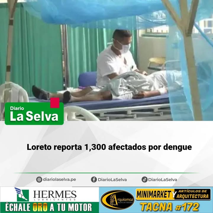 Loreto reporta 1,300 afectados por dengue