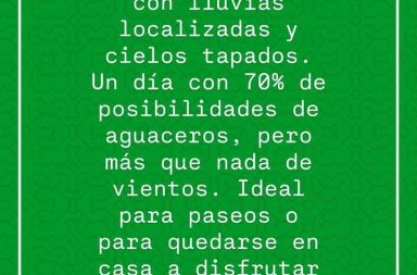 #clima | Tempera mínima: 24 grados y máxima 31.