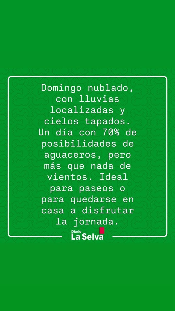 #clima | Tempera mínima: 24 grados y máxima 31.