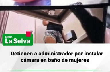 Detienen a administrador por instalar cámara en baño de mujeres