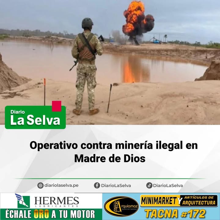 Operativo contra minería ilegal en Madre de Dios