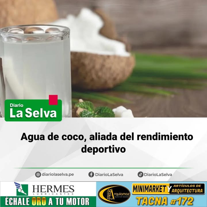 Agua de coco, aliada del rendimiento deportivo
