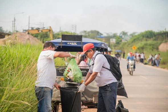 Jornada ambiental en Yurimaguas recolecta media tonelada de residuos sólidos.