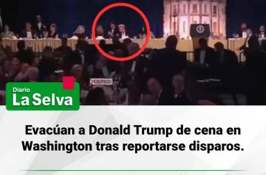 Evacúan a Donald Trump de cena en Washington tras reportarse disparos.