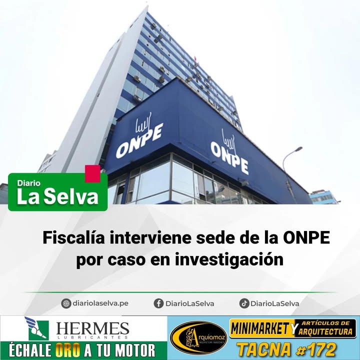 Fiscalía interviene sede de la ONPE por caso en investigación