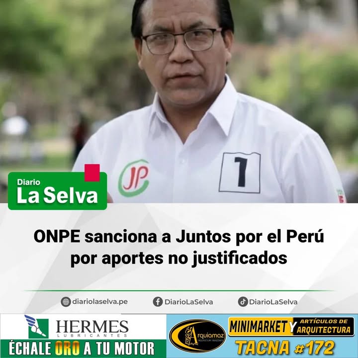 ONPE impone multa a partido por irregularidades en campaña