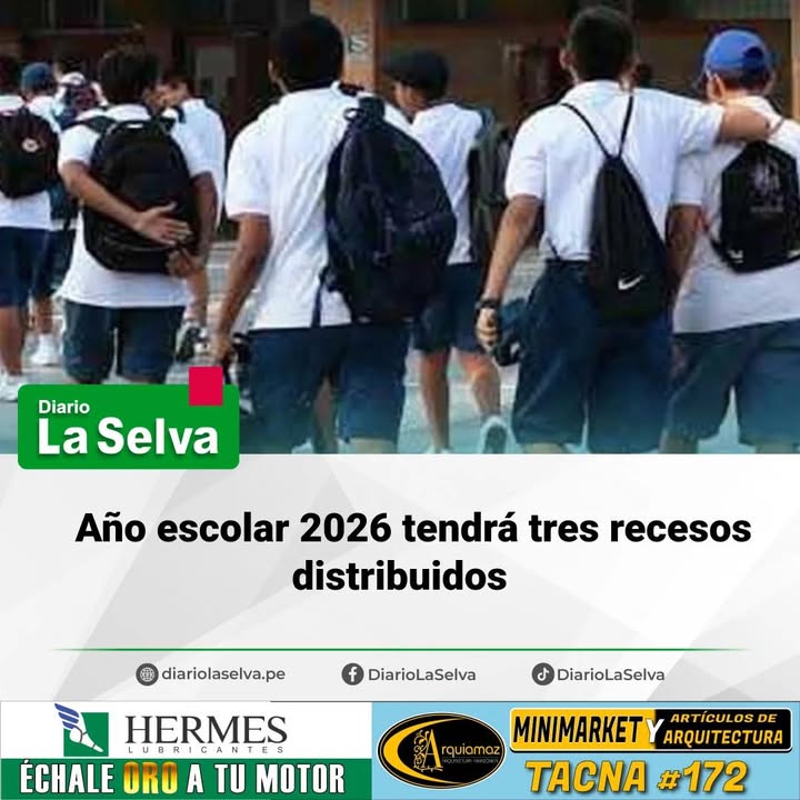 Año escolar 2026 tendrá tres recesos distribuidos