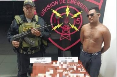 Detienen a sujeto con 360 envoltorios de presunta droga en Iquitos.