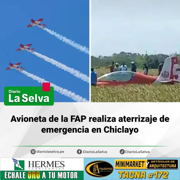 Aterrizaje de emergencia en Chiclayo sin víctimas