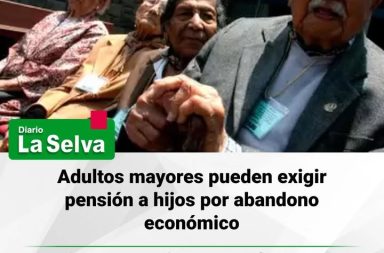 Hijos tienen obligación legal de apoyar a padres en situación vulnerable