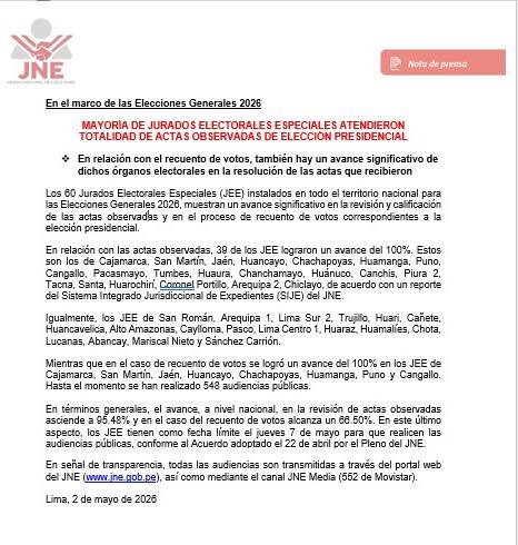 Proceso electoral muestra avances significativos