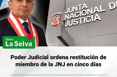 PJ dispone reincorporación en la Junta Nacional de Justicia