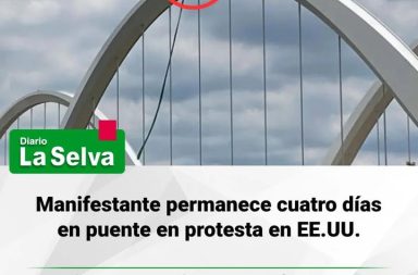 Continúa intervención por manifestante en estructura elevada