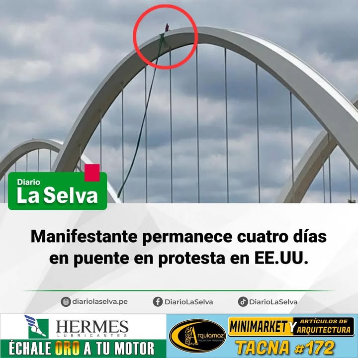 Continúa intervención por manifestante en estructura elevada