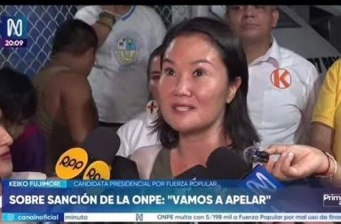 Fuerza Popular cuestiona multa aplicada por organismo electoral
