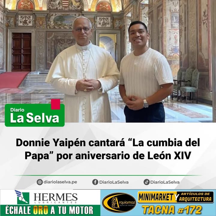Donnie Yaipén participará en homenaje al papa León XIV