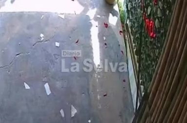 Roban parlante de cevichería en San Juan Bautista.