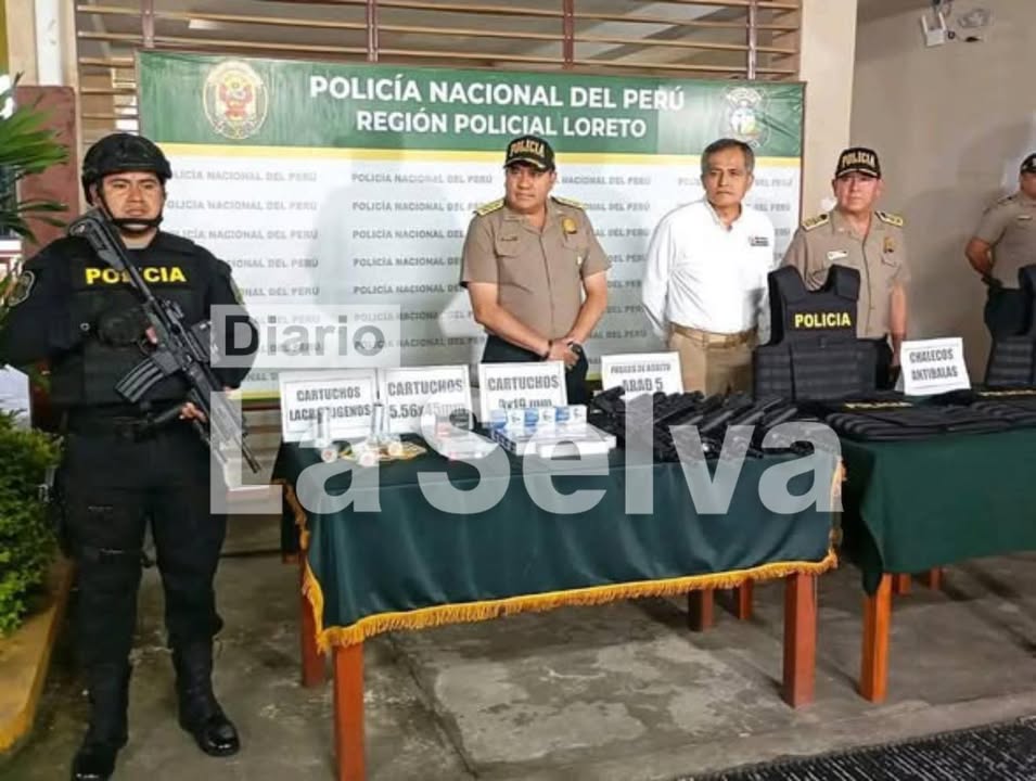 Policía de Loreto recibe armas, chalecos y motocicletas para reforzar patrullaje.