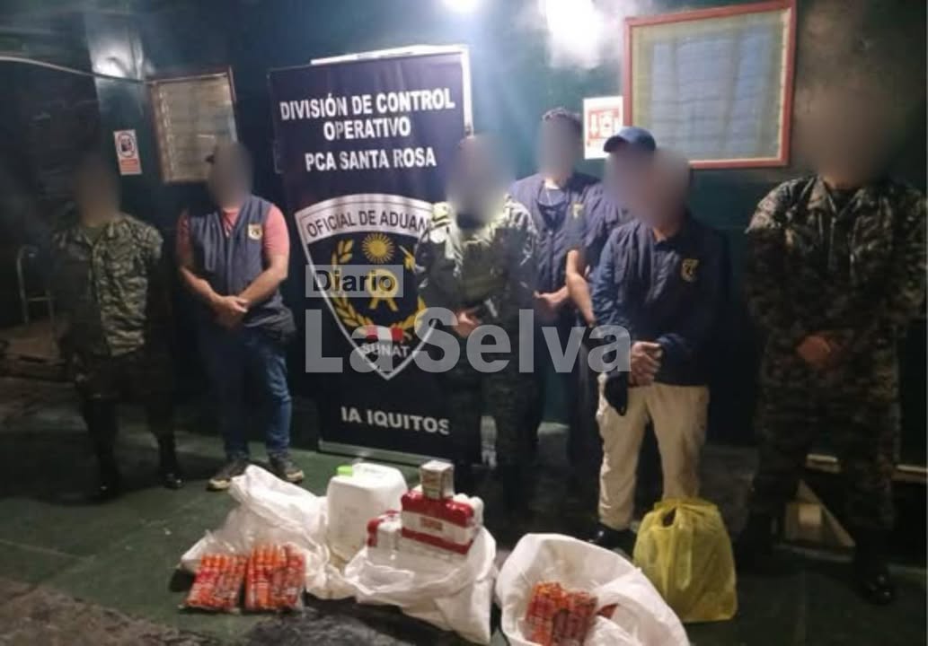 Capitanía de Iquitos y SUNAT ejecutan operativo fluvial contra mercancía ilegal en Santa Rosa de Loreto.