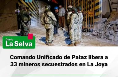 #Trujillo  Fuerzas del orden rescatan a 33 trabajadores retenidos en mina de Pataz