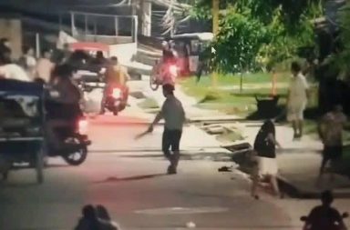 Serenazgo interviene a presuntos barristas tras persecución en Iquitos.