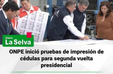 ONPE supervisa proceso técnico de impresión electoral