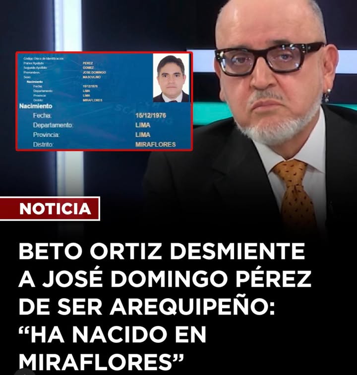 Beto Ortiz pone en debate origen de José Domingo Pérez