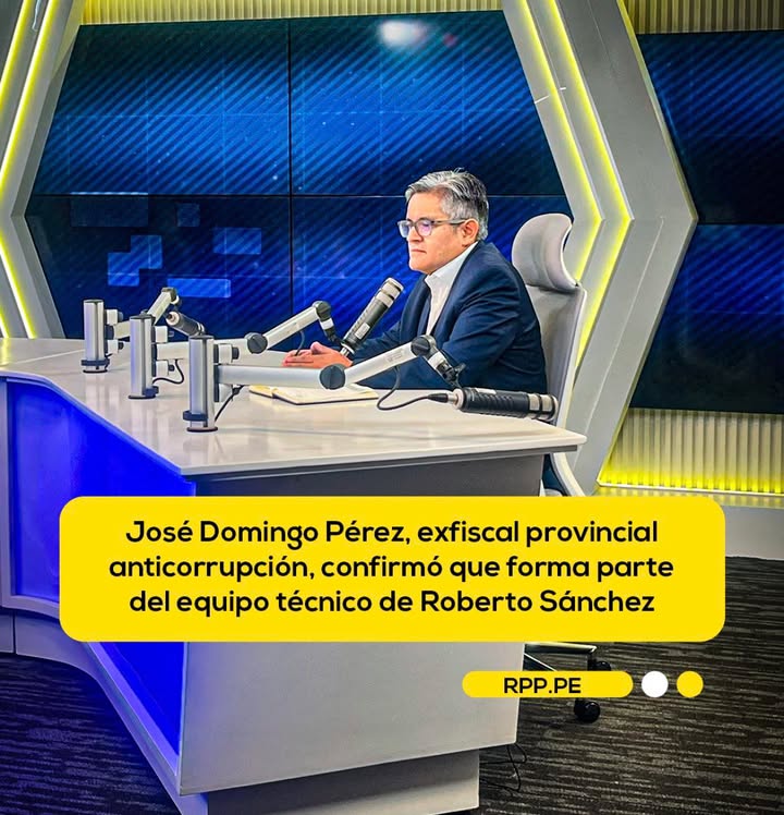 José Domingo Pérez confirmó participación en campaña presidencial