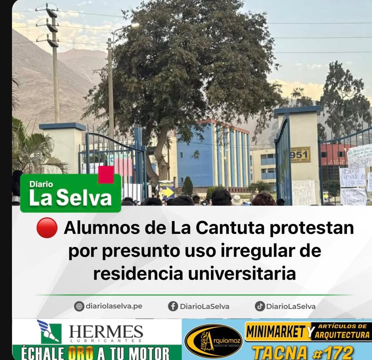 Alumnos de La Cantuta protestan por presunto uso irregular de residencia universitaria